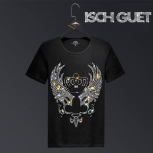 Rhinestone Winged Crown Men's T-Shirt