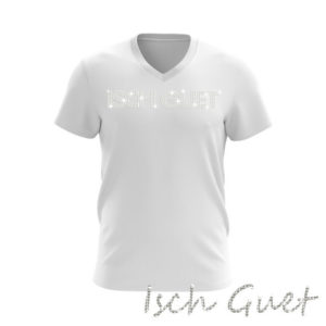 Custom Rhinestone V-Neck Men's T-Shirt