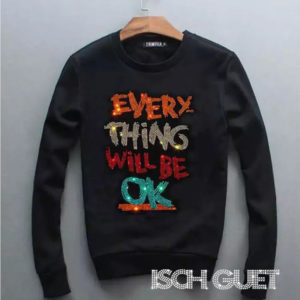 Rhinestone Everything will be Okay Men's Pullover