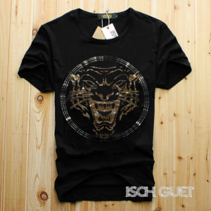 Rhinestone Tiger Face Men's T-Shirt