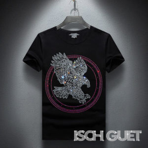 Rhinestone Hunting Eagle Men's T-Shirt