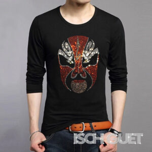 Rhinestone Longsleeve Jaguar Mask T-Shirt