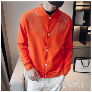 Flashy Rhinestone Varsity Jacket