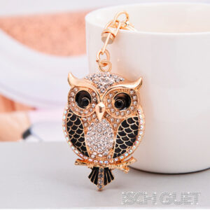 Glitzer Glam Owl Keychain - Image 3