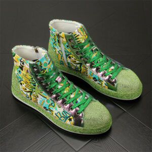 Glitzer Glam Graffiti High-Top Men's Sneakers