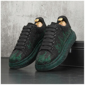 Glitter Fire Night Men's Low Top Sneakers