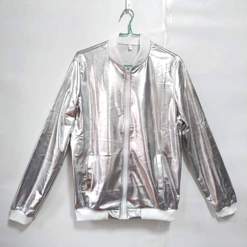 Glitter Worthy Monogram Bomber Jacket - Grey