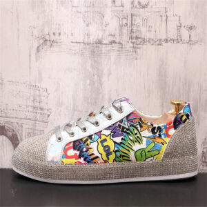 Glitter Graffiti Low-Top Men's Sneakers