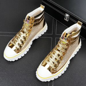 Sparkly Luxury fashion Men's Hightop Sneakers