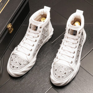 Glitter Studded Rugged Men's Hightop Sneakers