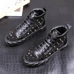 Glitter Studded Hightop Men's Sneakers