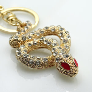 Glitter Snake Keychain