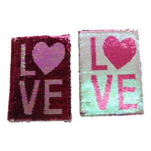 1 Pc LOVE Words Beautifully Double-sided sequins Notebook