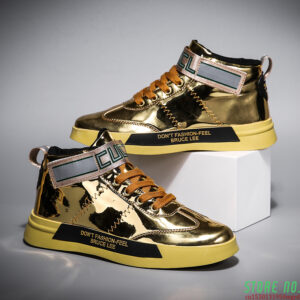 Luxury Shiny Glam Men's Hightop Sneakers