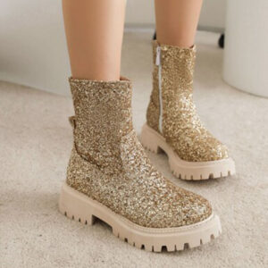 Bling Platform Women's Ankle Boots