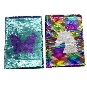 Exquisite Double-sided Sequins Unicorn Or Butterfly Notebook