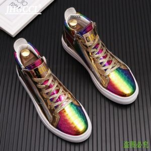 Glitter Shiny Men's Designer High-Top Shoes