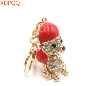 Glitter Cute Puppy Crystal Keychain - Image 3