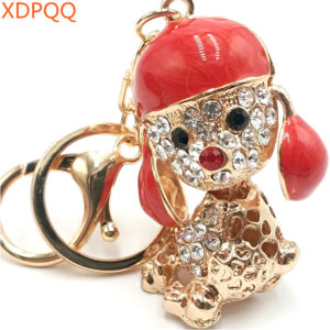 Glitter Cute Puppy Crystal Keychain - Image 4