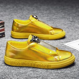 Shiny Low Top Glam Men's Sneakers