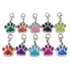 Glitter 1pc Personalized Dog Tags Engraved Cat Puppy Pet ID Name Collar Tag