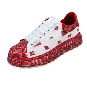 Glitter Sparkly Rhinestone Flat Unisex Sneakers