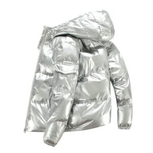 Shiny Men's Hooded Winter Jacket