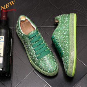 Glitter Fashion Rhinestone Men's Sneakers