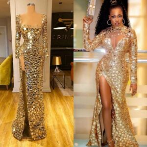 Shiny Fab Women's Mermaid Evening Dress