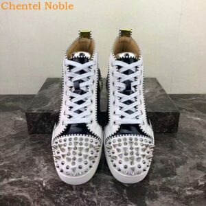 Shiny Spikes Mixed Color Men's Casual Shoes