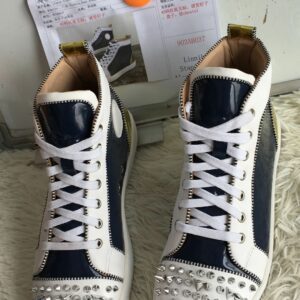 Men Studded Rivet Spike Lace Up High Tops Shoes Causal Flats