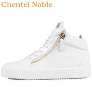 Shiny Luxury Brand Metal Buckle Lace-Up Men's Casual Shoes