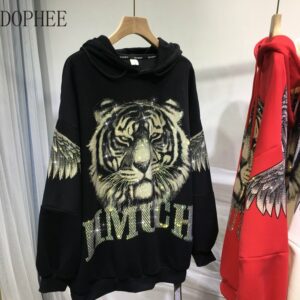 Glitter Luxury Domineering Tiger Women's Hooded Sweatshirt