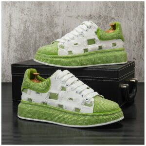 Glitter Men's Luxury Platform Rhinestone Sneakers