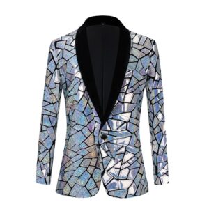 Glitter Mens Luxury Sequin Blazer Jacket