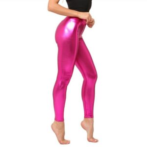 Shiny Plus Size Latex Metallic Women's Leggings