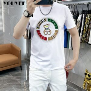 Glitter Short Sleeve T-shirt Men's Fashion T-Shirt