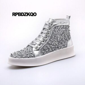 Glitter Stud Rubber Men's Rivet Sneakers