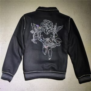 Glitter Top Quality Luxury Rhinestone Angel Men's Jacket