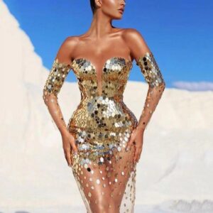 Shiny Glam Glitter Summer Sequins Women's dress