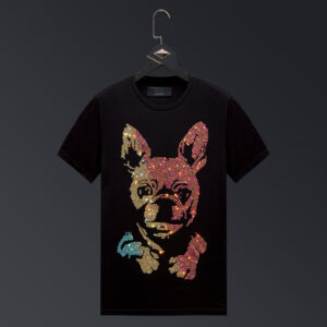 Cool Dogs Rhinestones T Shirt Men