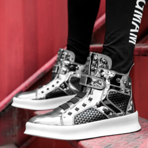 Glam Men High Top Punk Style Sneakers