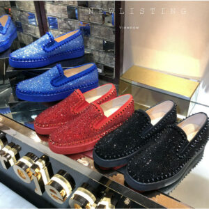 Men's low-top summer rhinestone rivets shoes