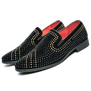 New Mens Luxury Glitter Rhinestone Shoes